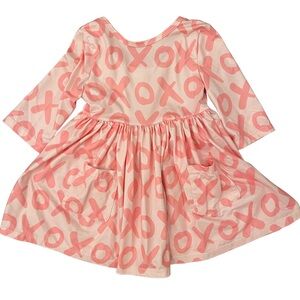 Mila & Rose XOXO 3/4 Sleeve Pocket Twirl Dress 2T